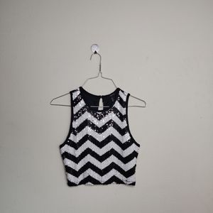 F21 Sequin crop top
